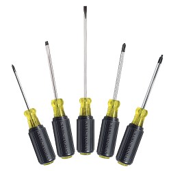 Screwdriver Set, Slotted, Phillips and Square, 5-Piece - 85445 | Klein Tools
