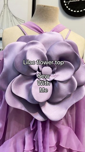 Lilac flower crop top sew with me #sewing #diy #sewingproject #sewingdiy #croptop