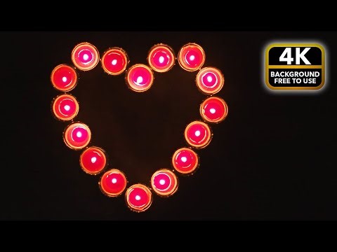 ❤️ 1 Hour Romantic Candle Heart Screensaver 4K | Cozy Love Background