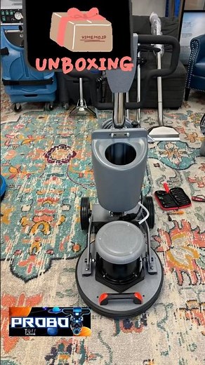 ProBot unboxing. First look. Oscillating pad machine – OP. High-speed cleaning. Speed floor machine