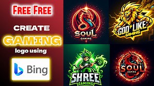Ai Generate Gaming logo | Bing ai | FREE FREE...!
