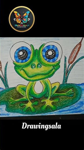 🐸💚 Easy Frog Drawing for Kids | Creative Step-by-Step Shorts Tutorial 🎨✨