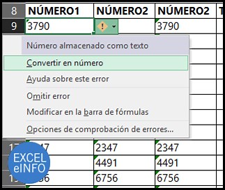 3 maneras para convertir números con formato de texto a número con y sin macros VBA - Sergio Alejandro Campos