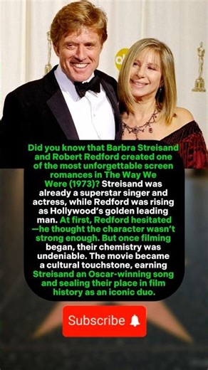✨ Barbra Streisand & Robert Redford — A Legendary On-Screen Romance ✨