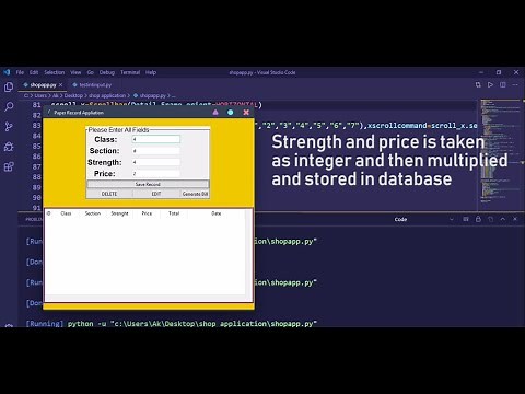 Python Simple Project with Database,Tkinter and ReportLab for generating PDF DEMO