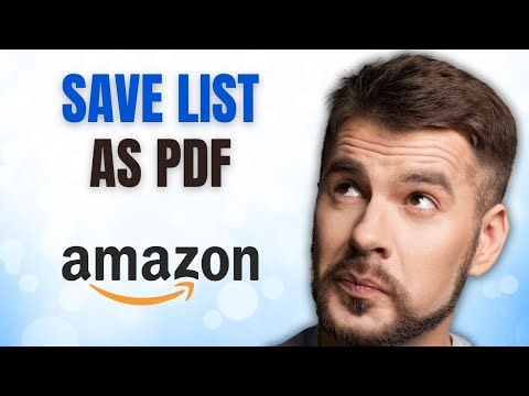 How to SAVE Your Amazon List as a PDF in Seconds!