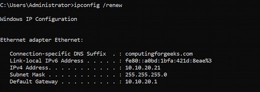 Configure Windows Client to Obtain IP from DHCP Server | ComputingForGeeks