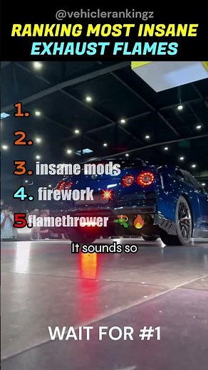 Ranking the MOST INSANE Exhaust Flames Ever Spotted 🔥💨 #cars #shorts