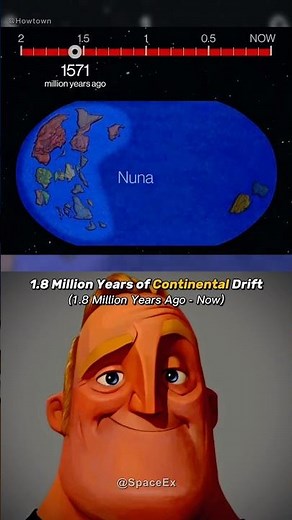 1.8 Billion Years of Continental Drift #shorts #space #earth #continental #timelapse