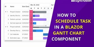 How to Schedule Tasks in a Blazor Gantt Chart Component