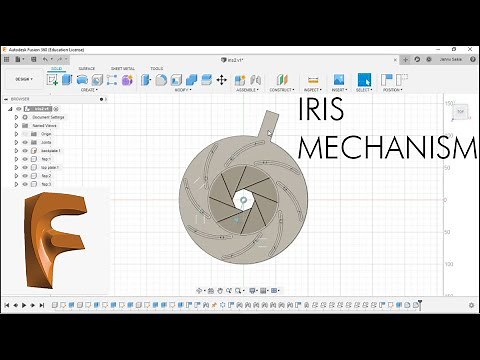 Autodesk Fusion 360 - Designing an Iris mechanism