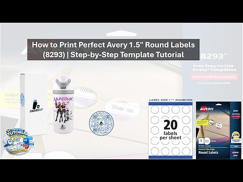 How to Print Perfect Avery 1.5″ Round Labels (8293) | Step-by-Step Template Tutorial