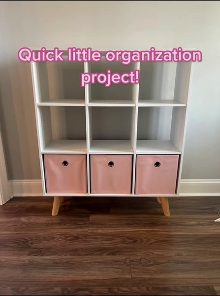 Adding legs to this cheap cube organizer really helped to spruce it up! #target #amazon #diy #diyproject #homedecor #organize