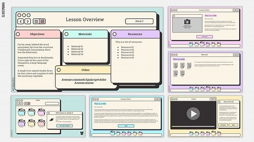 Interactive lesson planner | Free PowerPoint template & Google Slides theme