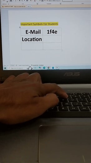 create E-mail and Location Symbol in Ms Word using just a keyboard shortcuts #mswordtips #tricks