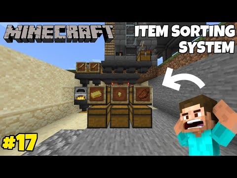 Minecraft 1.21 Automatic Item Sorting System Tutorial | Bedrock Survival Episode 17