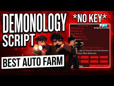 🕯️ Demonology Script - NO KEY, Auto Farm, ESP Ghost, Full Bright, Hunt TP, Ghost Stats (KEYLESS)