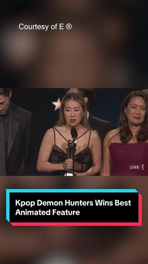 The Honmoon is officially sealed! #KpopDemonHunters won Best Animated Feature at the #CriticsChoiceAwards. #movietok #filmtok