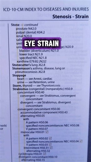 Want a beginner-friendly ICD-10-CM code lookup? In this quick tutorial, I walk you step by step through finding the diagnosis code for eye strain using the AAPC ICD-10-CM book. ICD-10-CM can feel overwhelming at first, but learning how to navigate the code book is the foundation. Whether you use a paper book, an eBook, or an online encoder, this process applies across the board. Want to dive deeper? Check out my Medical Coding Case Study Playlist on YouTube for longer, more advanced scenarios to