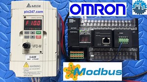 Omron CP1H & DELTA VFD-M "Modbus-RTU" Tutorial - plc247.com