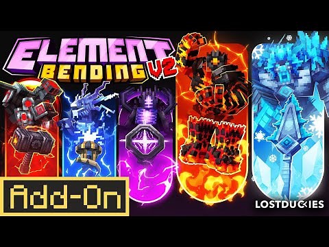 ELEMENT BENDING 2.0 ADDON Unleash Epic Elemental Powers in Minecraft Bedrock Edition