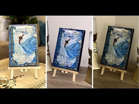 mixed media and decoupage on canvas / tutorial / DIY