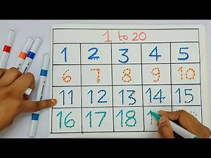 Learn to Write Numbers 1 to 20 | Fun Tracing Practice for Kids ✏️🎨
