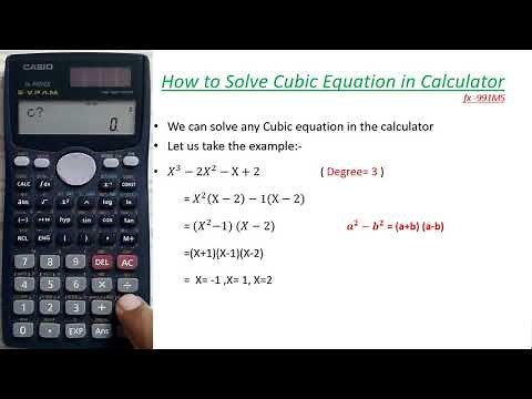 How to Solve Cubic Equation in Calculator I Casio fx991MS I The calculator King