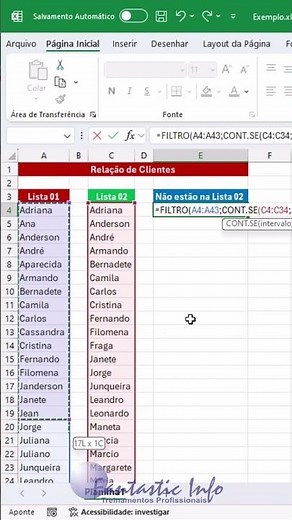 Comparar Listas no Excel