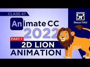 Adobe Animate CC 2022: Create 2D Lion Animation | Flash Tutorial | 2d Animation | Hindi | Part 1