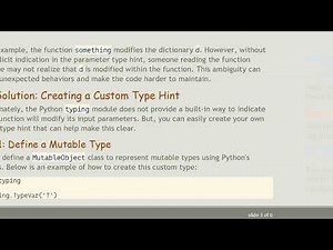 Using Type Hints to Indicate Mutable Input Parameters in Python