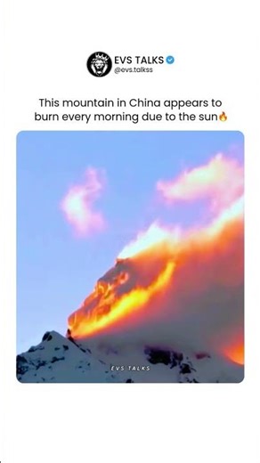A Mountain That Appears to Burn at Sunrise?! 🤯🔥 | China’s Optical Illusion