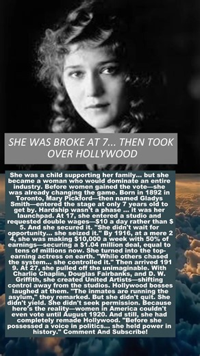 From Broke at 7 to Owning Hollywood: The Mary Pickford Story