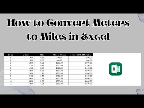 How to Convert Meters to Miles and Miles to Meters in Excel using CONVERT Function