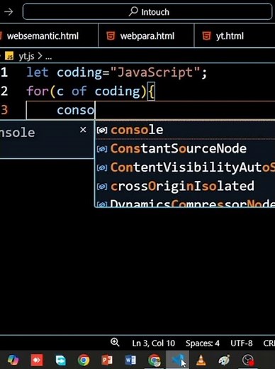 Iterating Over a String in JavaScript | Using For...of Loop | String Example in JS