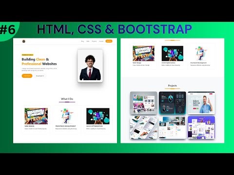 #6 How to Create Personal Portfolio Website using HTML CSS Bootstrap | Portfolio Website