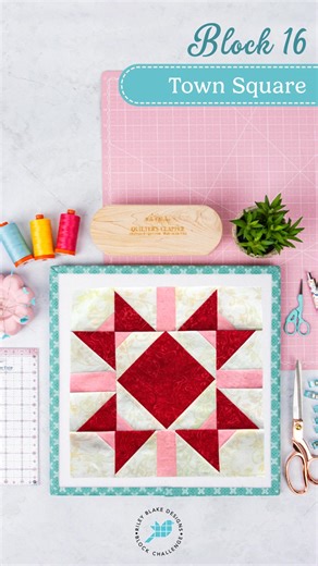1.6K views · 28 reactions | Here it is! The last block of the 2025 RBD Block Challenge! Town Square is designed by Tara Reed. Find this free block pattern on our website and join us next week for the finishing instructions! https://www.rbdblog.com/2025/05/20/rbd-block-challenge-block-16-by-tara-reed/ | Riley Blake Designs | Facebook