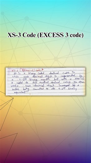 XS-3 code (EXCESS 3 code) #shorts