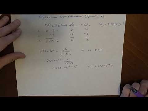 Equilibrium Concentration - Small X Approximation