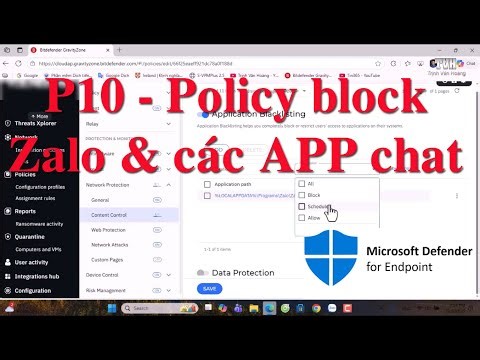 Policy block for Zalo and other online chat applications | Installing and managing Bidefender End...