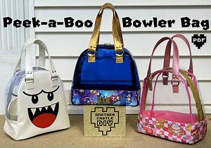 Peek-a-boo Bowler Bag PDF Sewing Pattern - Etsy