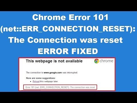 How to Fix ERR_CONNECTION_RESET Chrome