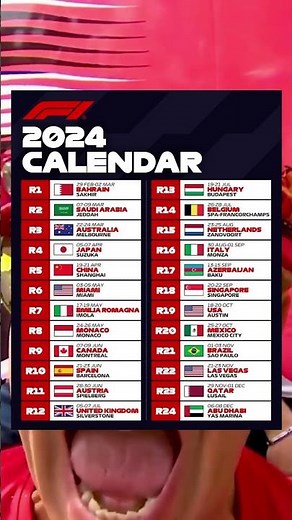 2024 F1 Schedule Revealed!