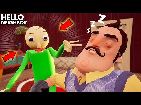 The Neighbor and Baldi SECRETLY WORK TOGETHER!!! | Hello Neighbor + Baldi’s Basics Crossover (Mods)