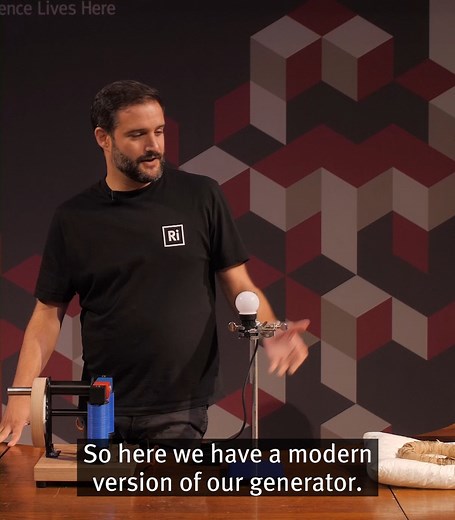 On 17 and 18 October 1831, Michael Faraday developed the first-ever electric generator. Watch the demo: as the magnet moves, the lines of magnetic force repeatedly intersect with the wire, exciting the electrons in the wire and generating electrical current 💡 Virtually all electric power is produced using Faraday’s principles, whether the prime source of energy is coal, oil, gas, nuclear, hydro, or wind - all these fuels are used to drive a generator (or turbine) which generates the electrical