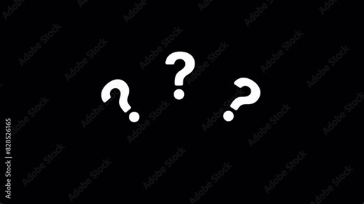 question mark animation, question mark background, Q mark, question mark flat design, Frequently asked questions 4K video. Stock Video