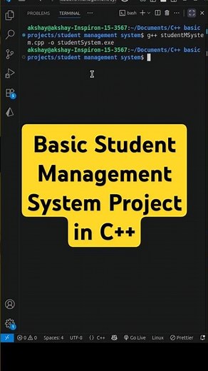C++ Student Management System 🔥 CRUD + Filter | Mini Project for College Students #shorts #coding