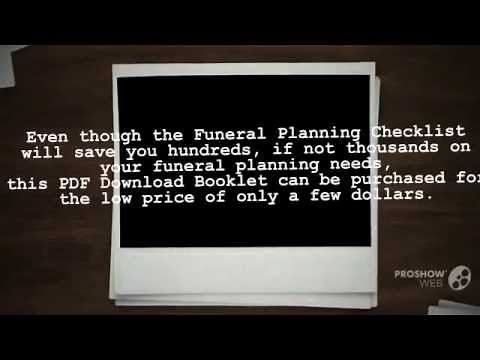 How To Start Planning A Funeral and why you need a Planning a Funeral Checklist