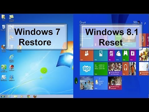 How to Restore Windows 7 & How to Reset your PC to Factory Settings in Windows 8.1 - Free & Easy