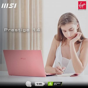 Productivity meets aesthetics! Meet the MSI Prestige 14 with latest 11th gen intel processors is here to help you step into a new year as your productive device! Visit Virgin Megastore in Dubai Mall and the Mall of Emirates to learn more! --- 💻 Intel i7 11th gen 💻 NVIDIA GTX 1650 or 1660Ti 💻 1TB SSD 💻 16GB RAM 💻 Ultra-Light - 1.29Kg 🎬 Optimize production efficiency with MSI Creator Centre 🔋 Up-to 10hrs productivity 📸 Webcam 🔒 Fingerprint login with Windows Hello Colors Available : Rose 